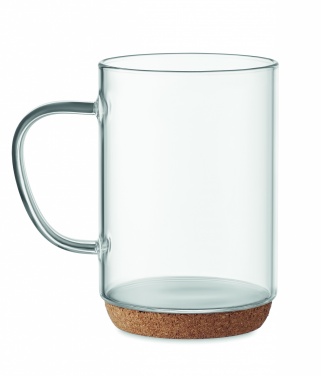 Logotrade ärikingituse foto: Korgipõhjaga klaaskruus 400ml
