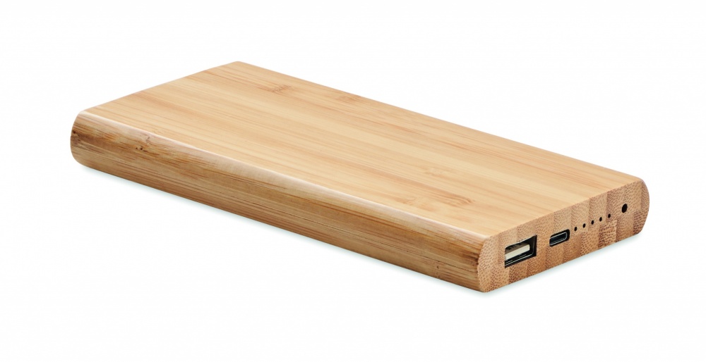 Logotrade reklaamkingituse foto: 6000 mAh bambusest akupank