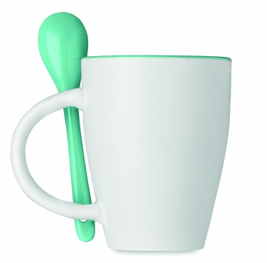 Logo trade ärikingituse pilt: Kahevärviline kruus lusikaga 250 ml