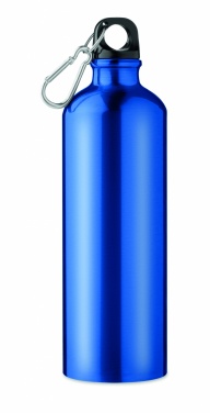 Logotrade reklaamtooted pilt: Ühekordse seinaga 750 ml alumiiniumist pudel koos karabiiniga, kohandatava trükilahendusega