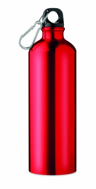Logotrade reklaamkingitused pilt: Ühekordse seinaga 750 ml alumiiniumist pudel koos karabiiniga, kohandatava trükilahendusega
