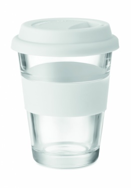 Logotrade ärikingituse foto: Klaasist joogitops kaanega 350 ml