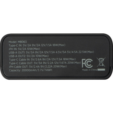 Logotrade reklaamkingi foto: Akupank 20 000 mAh MARABELLA MoLu
