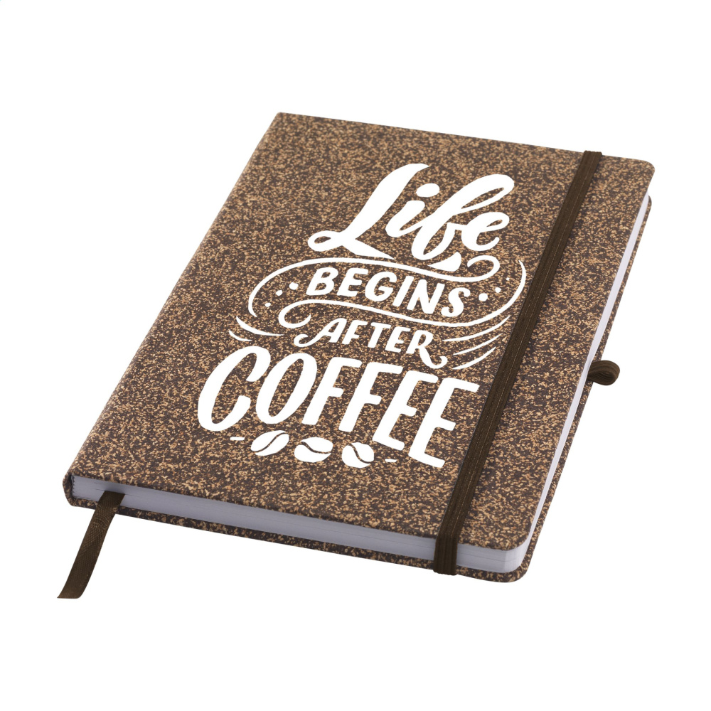 Logotrade ärikingi foto: CoffeeGround korkpaberist märkmik A5