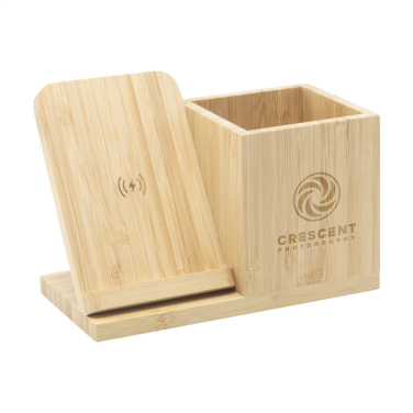 Logotrade firmakingitused pilt: Bamboo Boss 15W laadija/pliiatsihoidja