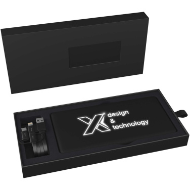 Logotrade meened pilt: SCX.design P30 8000 mAh valgustusega päikesepatareiga akupank