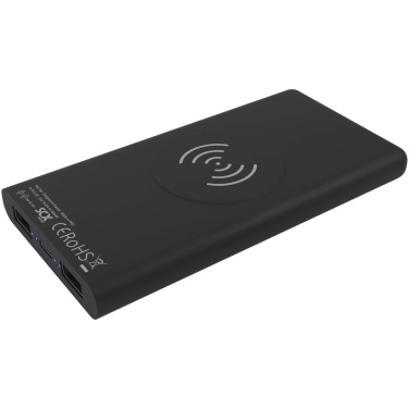 Logotrade firmakingi foto: SCX.design P40 10 000 mAh valgustusega juhtmevaba kummist toitepank