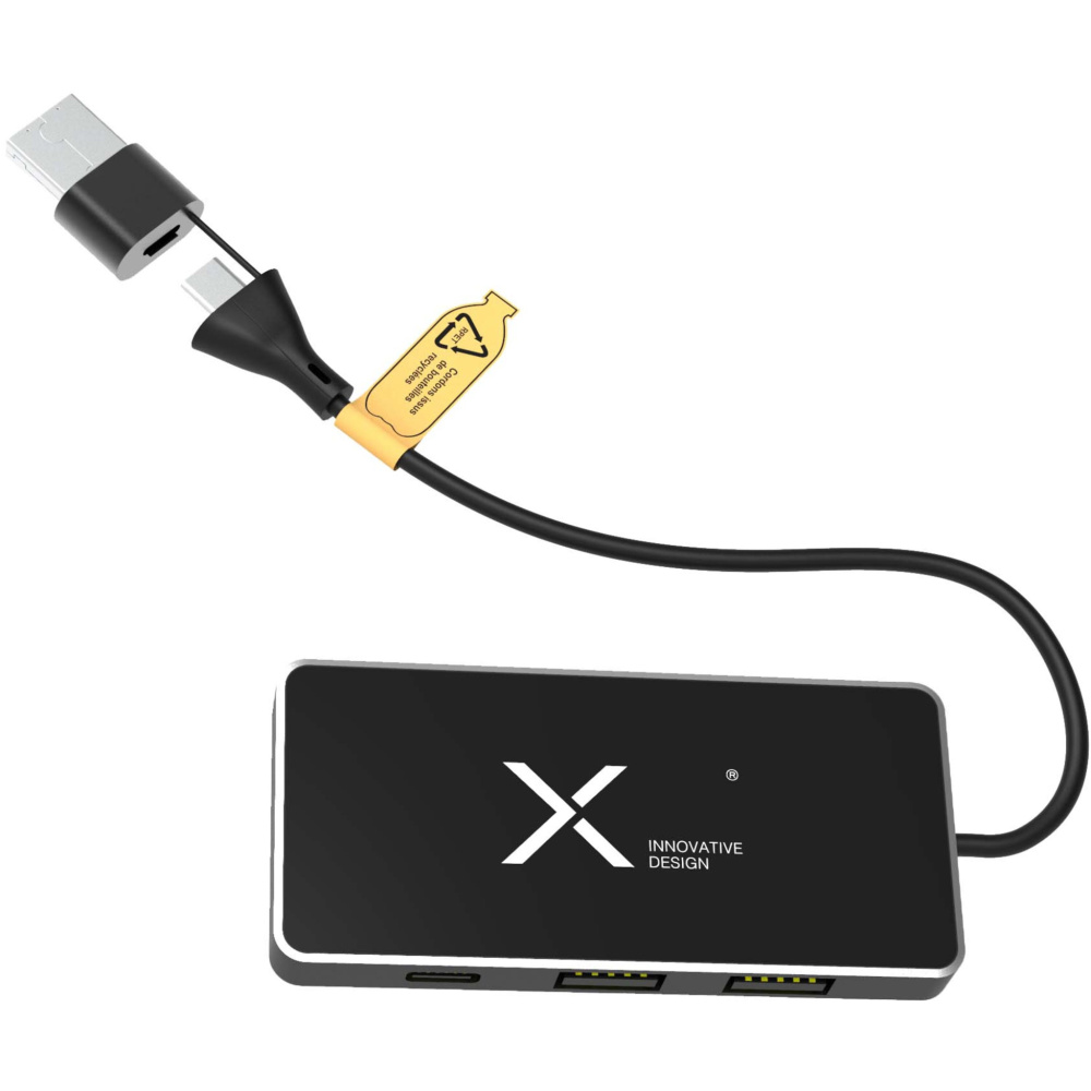 Logotrade firmakingid pilt: SCX.design H20 8-ühes USB-jaotur kahe sisendi ja 6-pordiga