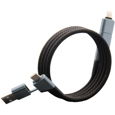 Logotrade ärikingituse foto: SCX.design C52 100 W 4-in-1 rPET magnetiline ülikiire laadimiskaabel 