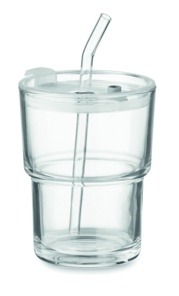 Logotrade reklaamkingi foto: SIP klaasist joogitops kõrrega 400ml