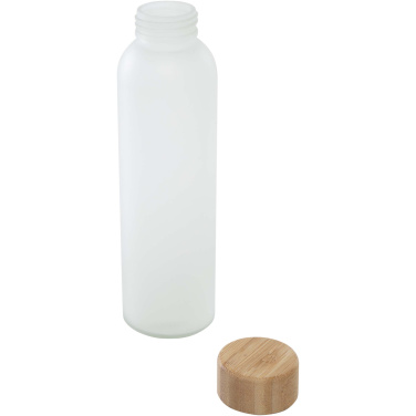 Logotrade ärikingitused pilt: Lume 500 ml matt klaaspudel bambusest korgiga