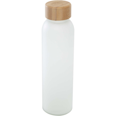 Logotrade firmakingituse foto: Lume 500 ml matt klaaspudel bambusest korgiga