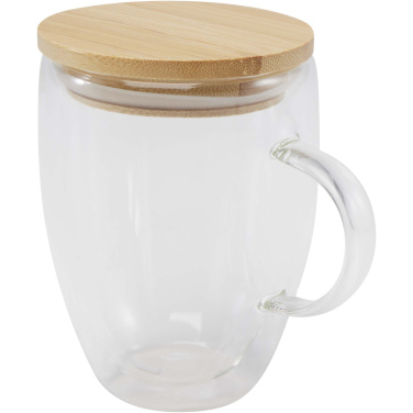 Logotrade reklaamkingi foto: Leona 350 ml klaastass bambusest kaanega