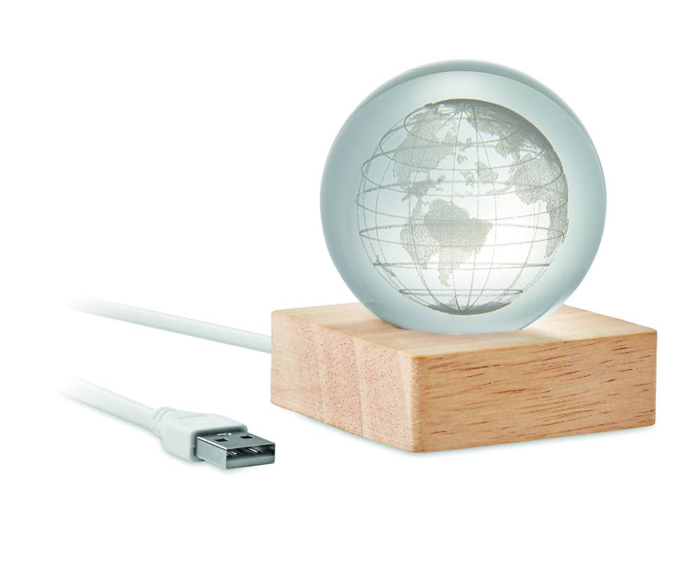 Logotrade ärikingituse foto: LED-klaasist kera Globe