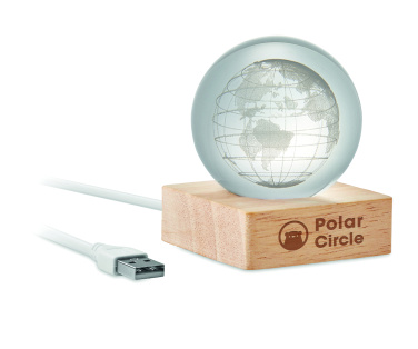Logotrade reklaamkingi foto: LED-klaasist kera Globe