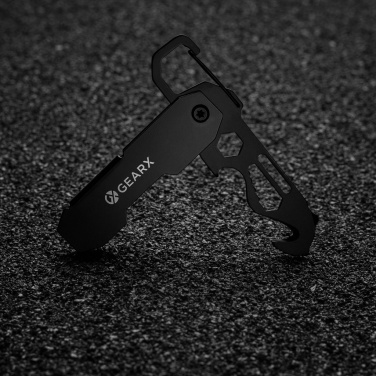 Logo trade reklaamkingid foto: Kokkupandav Gear X EDC multitööriist karabiini ja pakilõikuriga