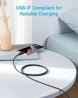 Logotrade ärikingituse foto: Ankeri USB-C - USB-C kaabel 1,8 meetrit 60W