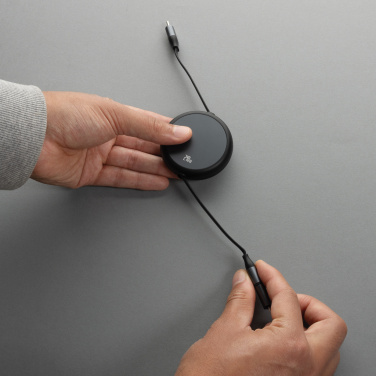 Logo trade firmakingituse pilt: Terra RCS alumiiniumist sissetõmmatav 240W 2-in-1 kaabel