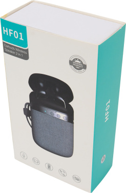 Logo trade reklaamkingi pilt: Bluetooth-kõlar HF01 sisseehitatud kõrvaklappidega 2-ühes