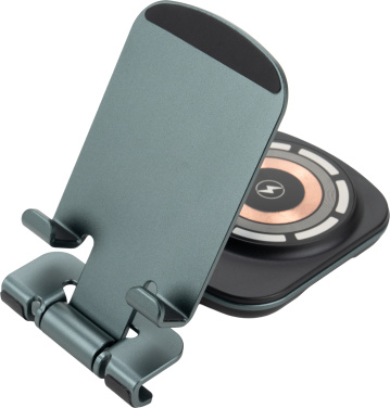 Logotrade ärikingituse foto: Telefonihoidik koos juhtmevaba laadijaga