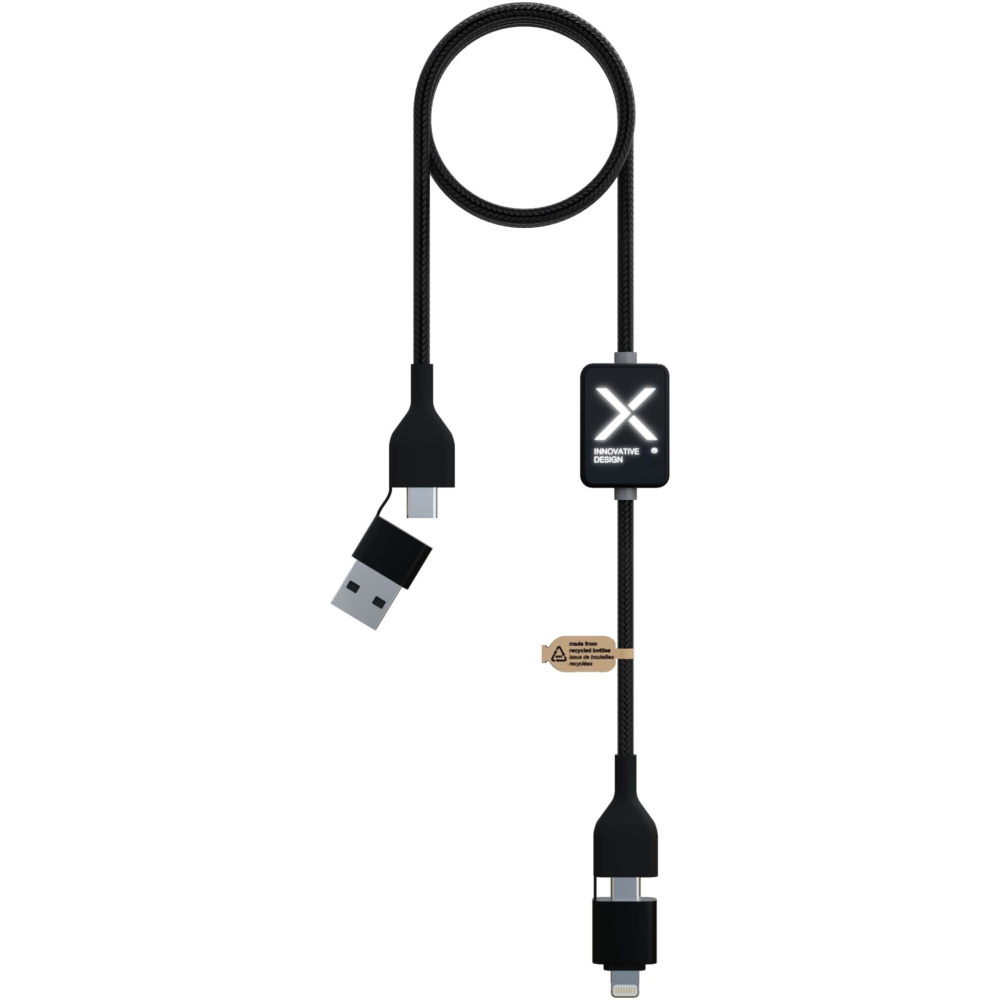 Logotrade ärikingid pilt: SCX.design C32 60W lülitiga laadimiskaabel helendava logoga
