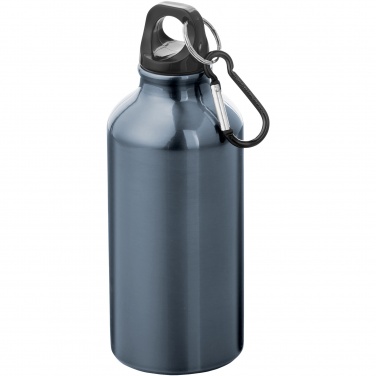 Logo trade liikelahjat tuotekuva: Oregon 400 ml:n alumiininen vesipullo karabiinikoukulla