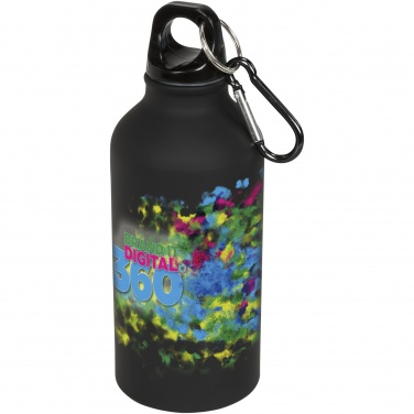 Logotrade mainostuote tuotekuva: Oregon-juomapullo, matta, karabiinikoukku, 400 ml