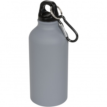 Logotrade liikelahja mainoslahja kuva: Oregon-juomapullo, matta, karabiinikoukku, 400 ml