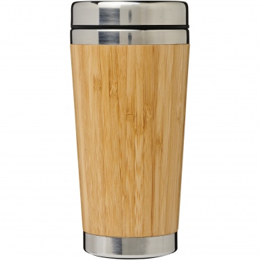 Logo trade liikelahja mainoslahja tuotekuva: Bambupintainen Bambus-juomamuki, 450 ml