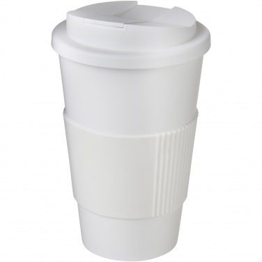 Logo trade liikelahjat mainoslahjat kuva: Americano® 350 ml muki, läikyttämätön kansi, grippi