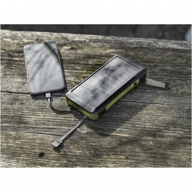 Logotrade mainostuotet kuva: Soldy 10 000 mAh:n RCS-kierrätetystä muovista valmistettu aurinkodynamovaravirtalähde