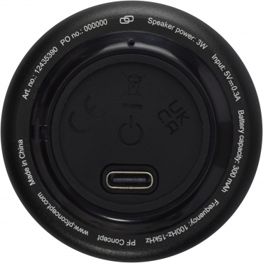 Logo trade liikelahja kuva: Rise 3 W:n RCS-kierrätetystä alumiinista valmistettu Bluetooth®-minikaiutin 
