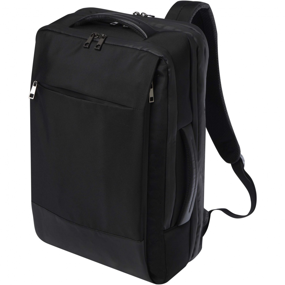 Logotrade mainostuotet kuva: Expedition Pro 17 tuuman GRS-kierrätetystä materiaalista valmistettu laajennettava reppu kannettavalle, 35 l