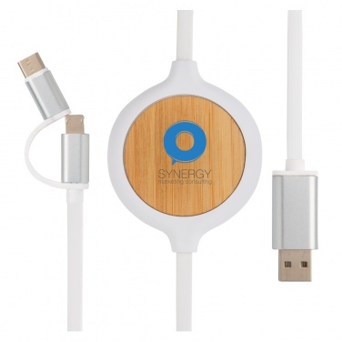 Logotrade liikelahjat kuva: 3-in-1 5W bambu langaton laturi