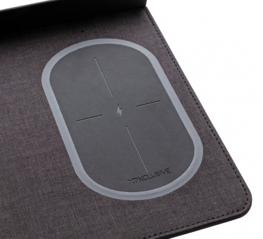 Logo trade liikelahjat tuotekuva: Air-hiirimatto, jossa 5 W:n langaton lataus ja USB