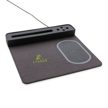Logo trade liikelahja kuva: Air-hiirimatto, jossa 5 W:n langaton lataus ja USB