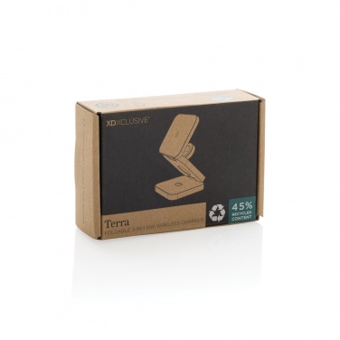 Logo trade mainoslahja kuva: Terra 3in1 15W taitettava virtapankki RCS kierrätysalumiinia
