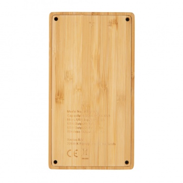 Logotrade mainoslahja ja liikelahja kuva: Bamboo 4000 mAh:n langaton 5W varavirtalähde