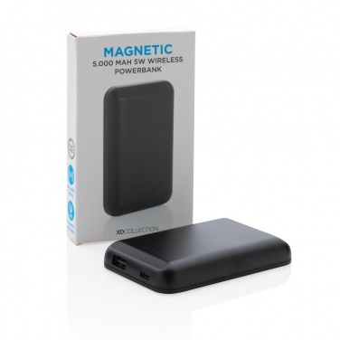 Logotrade mainoslahja ja liikelahja kuva: Magneettinen 5000mAh 5W langaton virtapankki