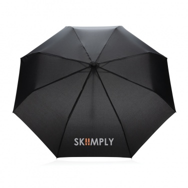 Logo trade liikelahja kuva: 20.5" Impact AWARE™ RPET 190T Pongee bambusateenvarjo