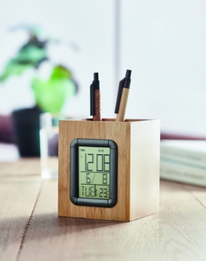 Logotrade mainostuote tuotekuva: Bambu kynäteline