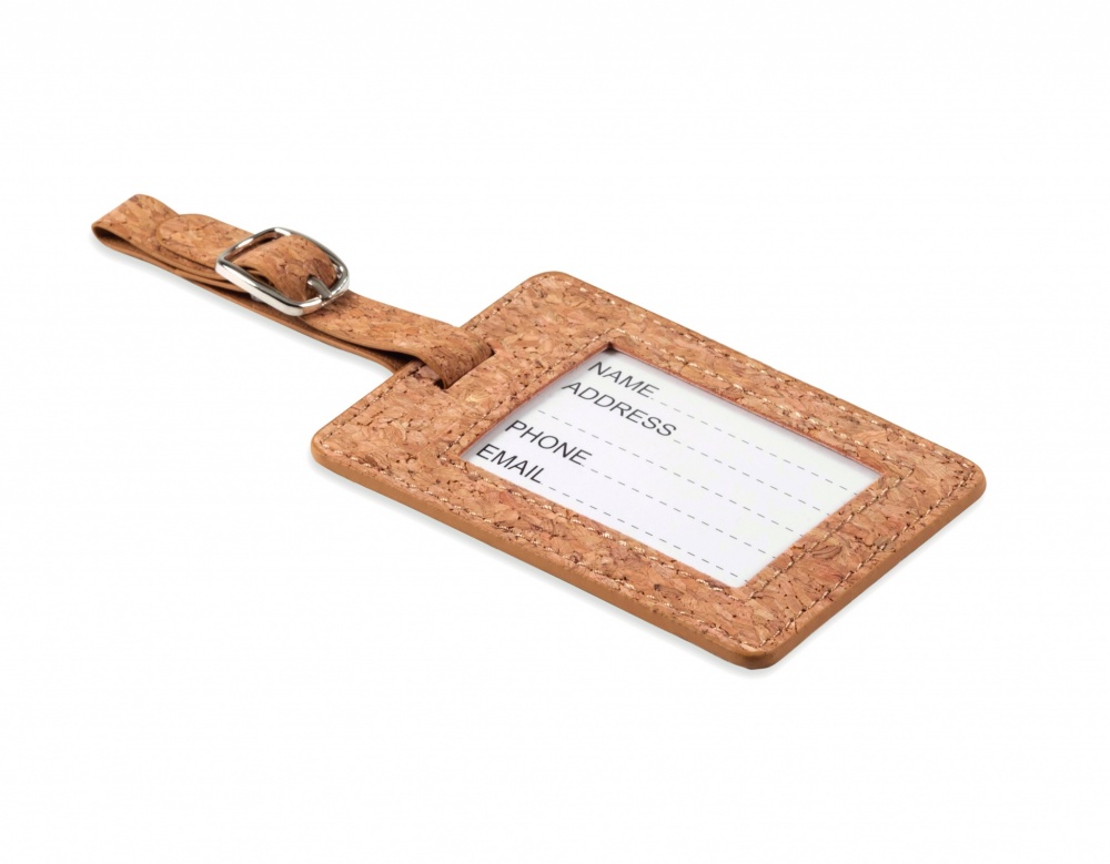 Logo trade mainoslahja kuva: Cork luggage tag