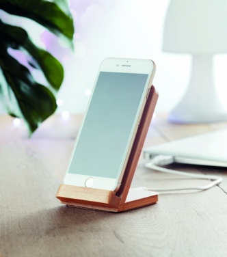 Logo trade liikelahja kuva: Bambu langaton laturi 5W WIRESTAND