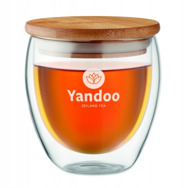 Logo trade mainoslahja ja liikelahja tuotekuva: Bambu borosilikaattilasi 250ml Hamburg