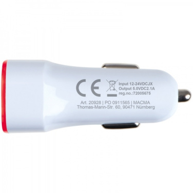 Logotrade mainostuote tuotekuva: USB-lataussovitin KFZ FRUIT