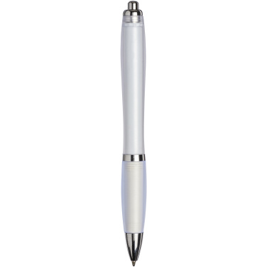 Logotrade liikelahjat mainoslahjat tuotekuva: Curvy ballpoint pen with frosted barrel and grip