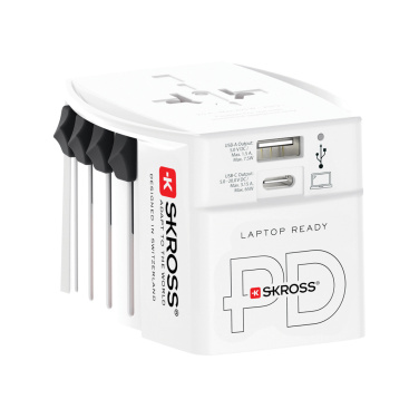 Logo trade liikelahja kuva: SKROSS World Travel adapteri MUV 65W PD USB C -kaapelilla