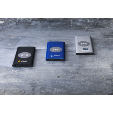 Logotrade mainostuote tuotekuva: Alumiininen 8000 Wireless Powerbank langaton laturi