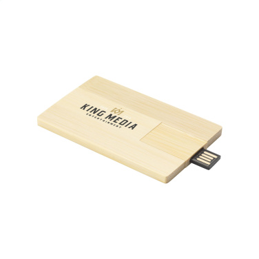 Logo trade mainoslahjat ja liikelahjat kuva: Luottokortti USB Bamboo 64GB
