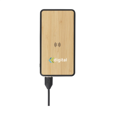 Logotrade mainoslahjat kuva: Boru Bamboo RCS kierrätetty ABS Powerbank langaton laturi